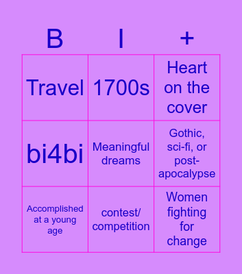 Mary Shelley Bingo Card
