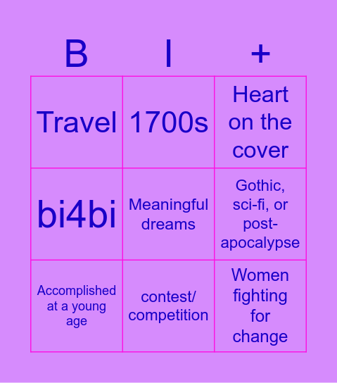 Mary Shelley Bingo Card