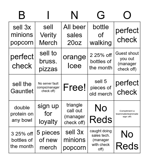 Verity Bingo (are you up for the challenge?) Bingo Card