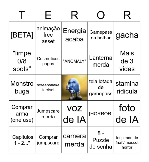 Bingo de terror Bingo Card