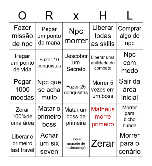 Bingo Dos Molestadoxxxxx Bingo Card