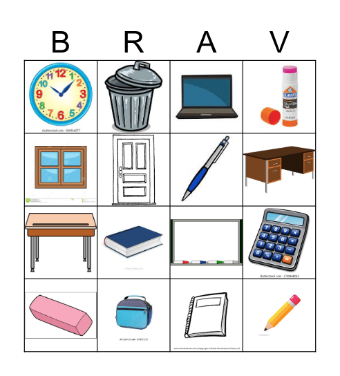 Dans mon sac à dos - 2 Bingo Card