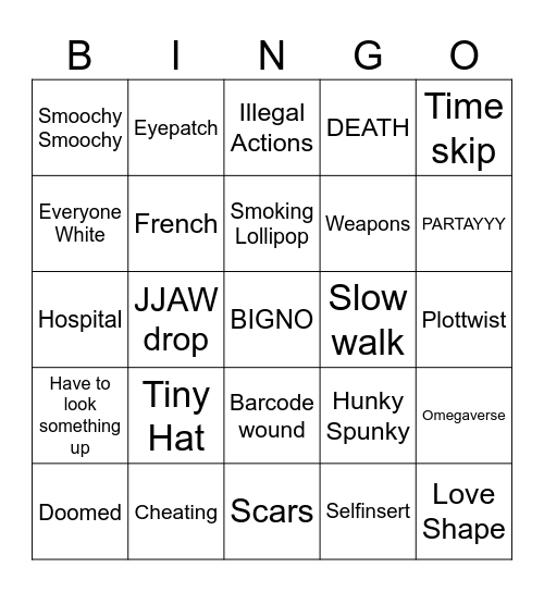 Gacha Life Bingo Card