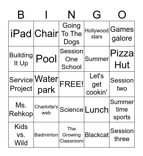 Brian's card Bingo Card