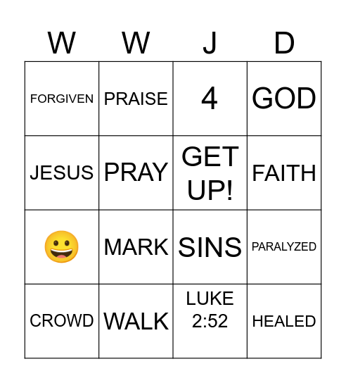 Friend Bingo! Bingo Card