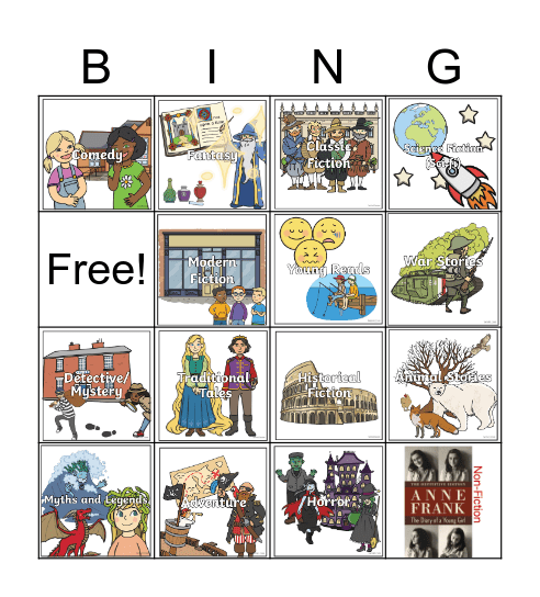Genre Bingo Card