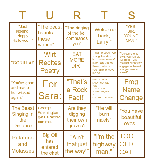 Over The Garden Wall Bingo Card