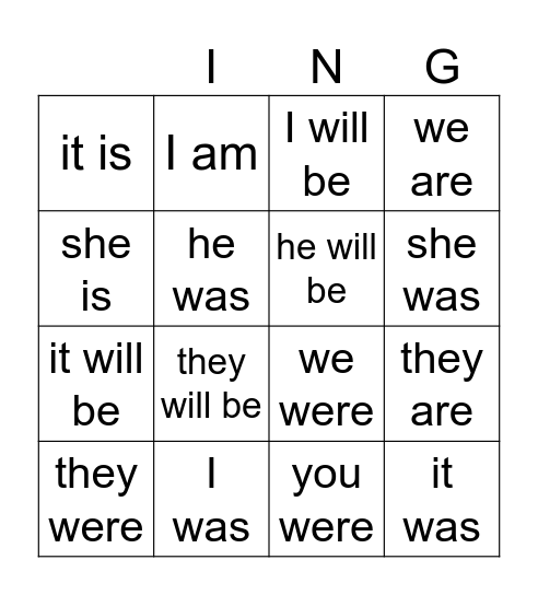 be PPF Bingo Card
