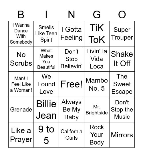 Phi Mu Singo Bingo Card