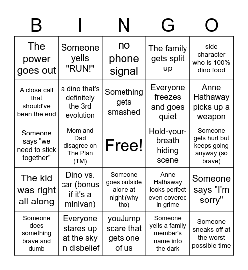 (Prof) Oak Street Bingo Card