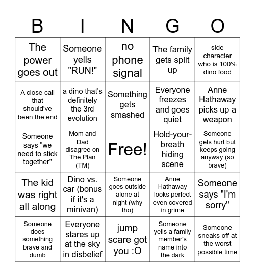 (Prof) Oak Street Bingo Card