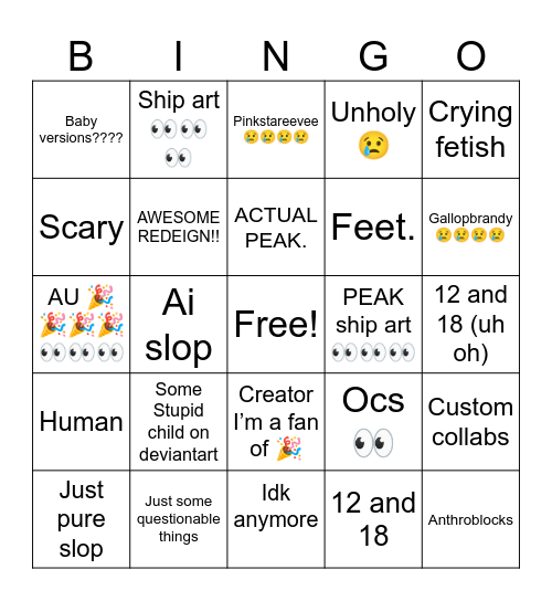 Numberblocks fan art Bingo Card
