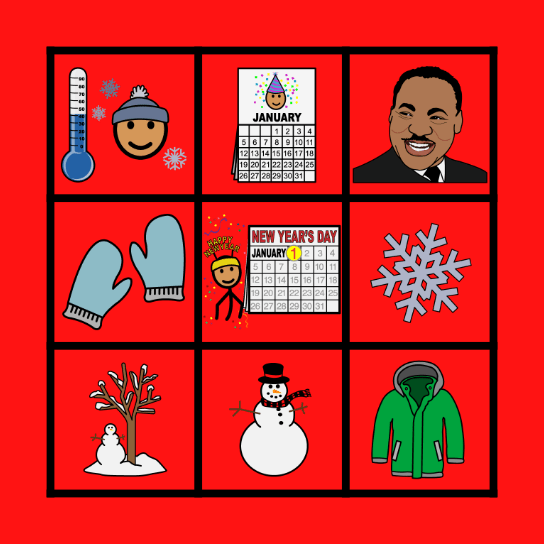 January Bingo Card
