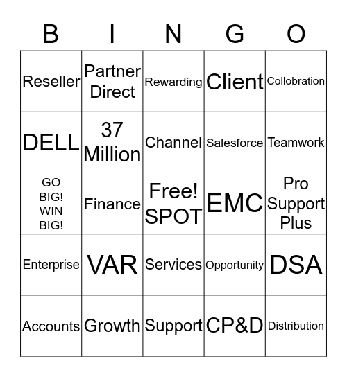 Channel Bingo!  Bingo Card