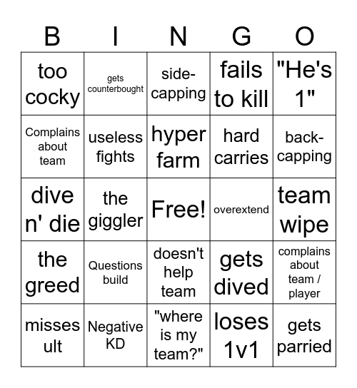 Moth Bingo Card
