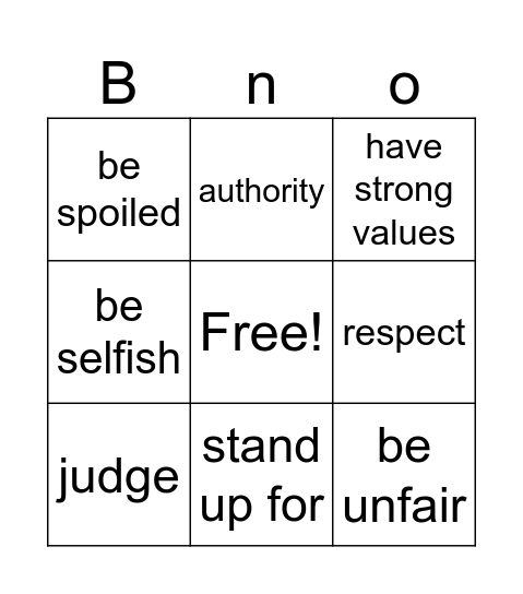 BINGO Card