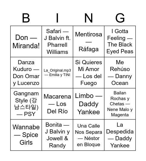 Bingo Card