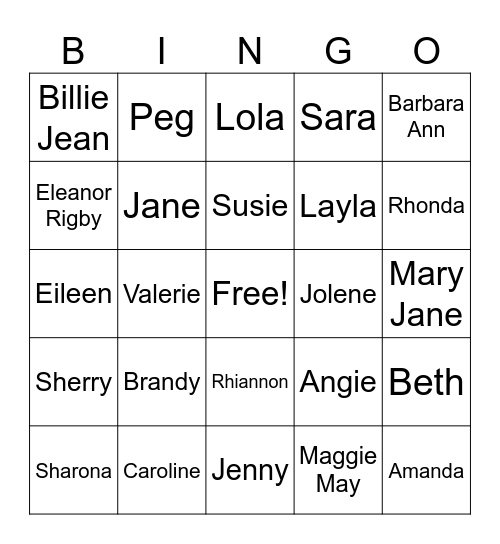 Women in the Title Bingo Card