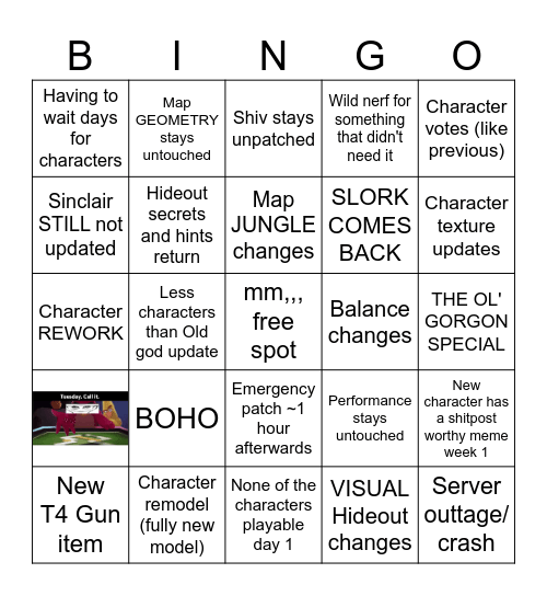 Dedloc Bingo Card
