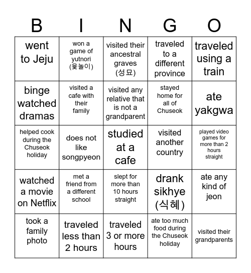 Find Someone Who... Bingo Card