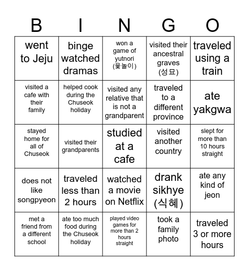 Find Someone Who... Bingo Card