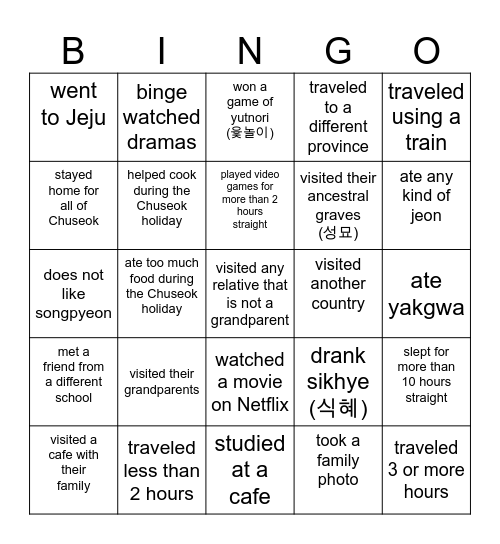 Find Someone Who... Bingo Card