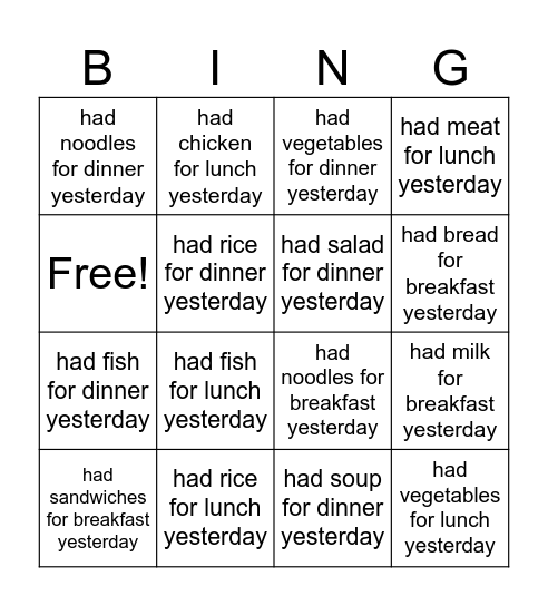 Find someone who ... Bingo Card