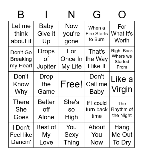 I'm Gonna Getcha Good - 3 word+ titles Bingo Card