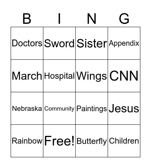 BINGO Card