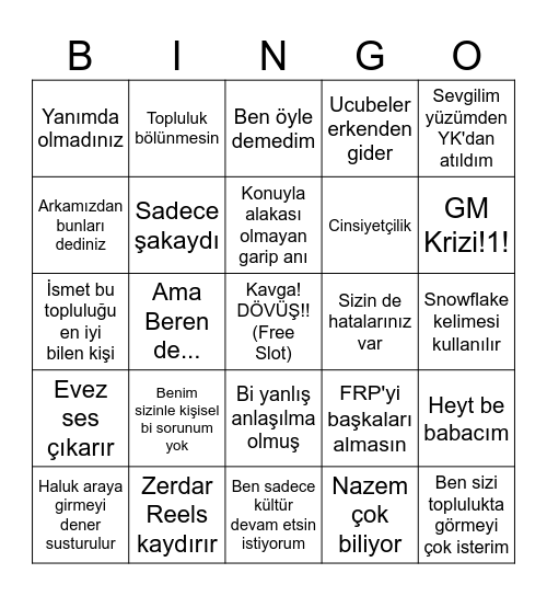 BKFT Bingo Card