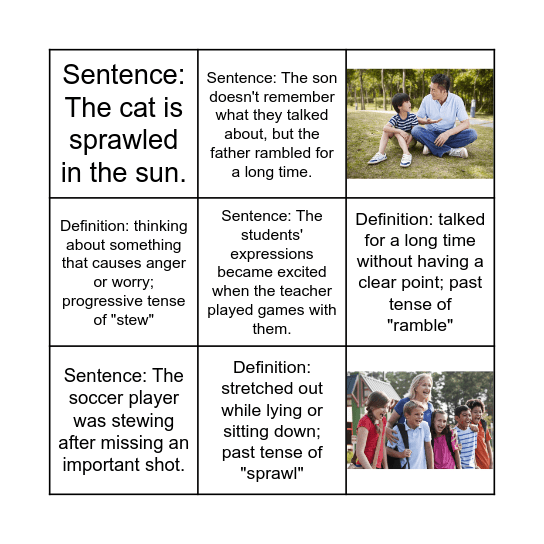 5th grade - Unit 2.1 Bingo Card