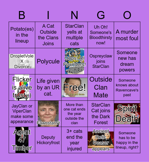 Year 32 Bingo Card