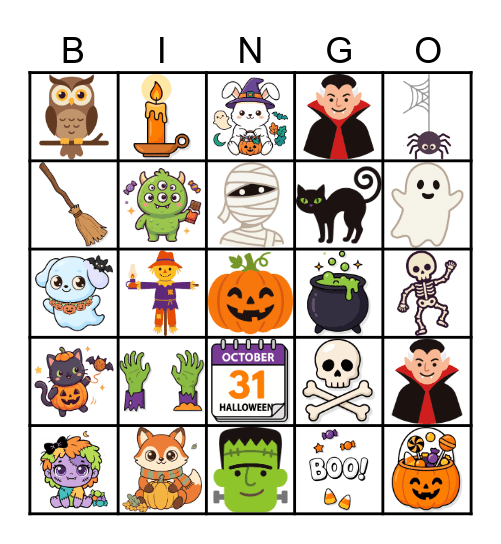 Halloween Bingo Card