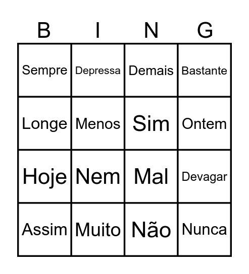 Bingo 8º 'A' Bingo Card