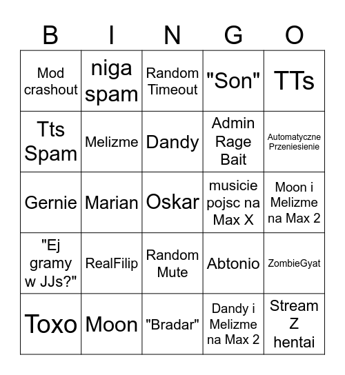 Swierze buleczki bingo Card