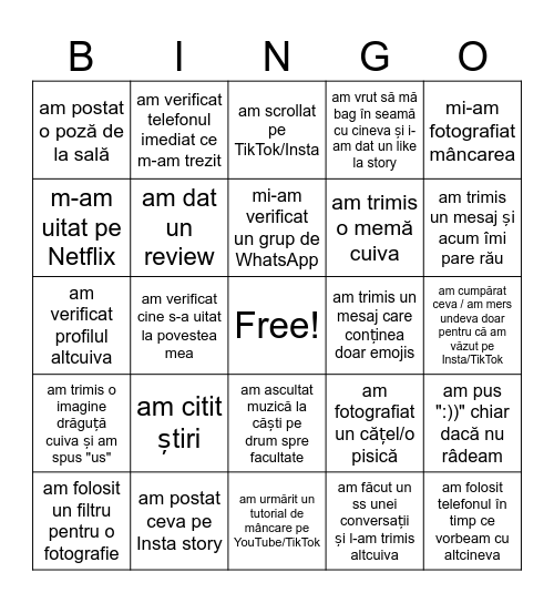 Antropologie Media bingo? Bingo Card