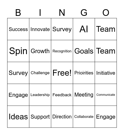 HR  TOWN HALL Bingo Card