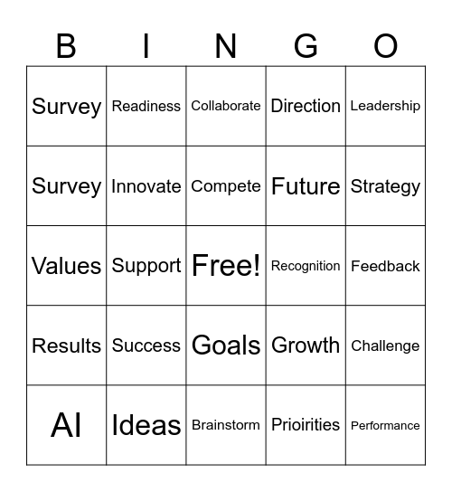 HR TOWN HALL Bingo Card