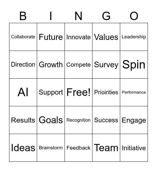 HR TOWN HALL Bingo Card