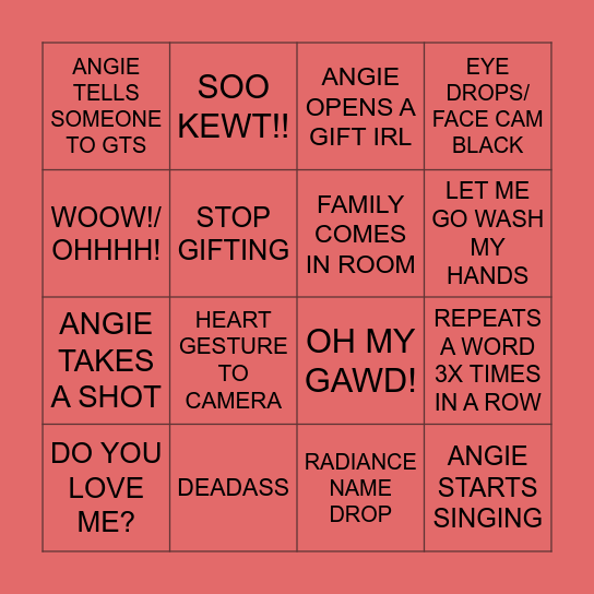 SAKI 12HOUR DRINKING GAME Bingo Card