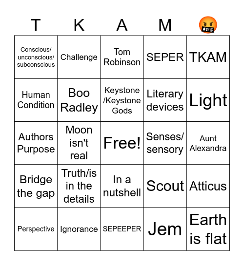 Bennet Bingo Card
