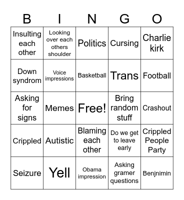 ASL 2 Bingo Card