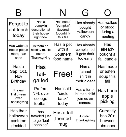 HA/Triage/Engagement HR Bingo Card