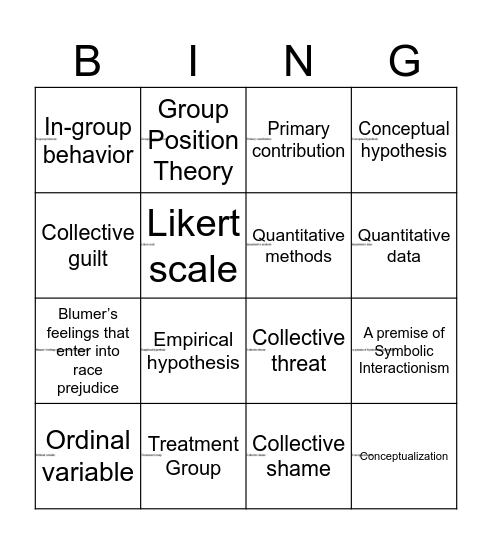 Bingo Card