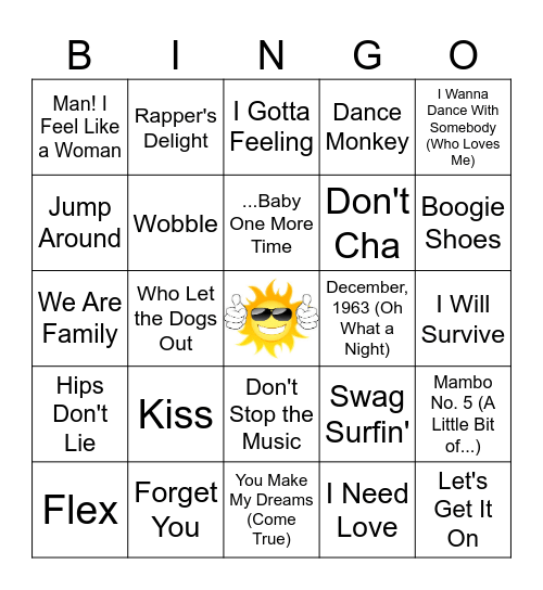 Party Zone! Bingo Card