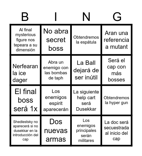 Block tales demo 6 Bingo Card
