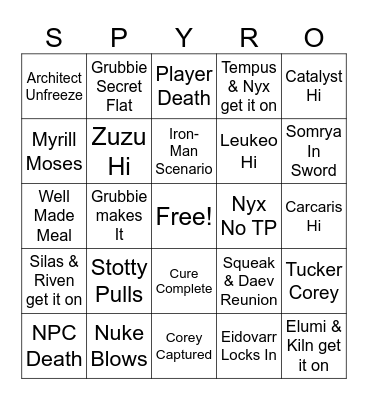 I love bingo so freaking much oh my goodness Bingo Card
