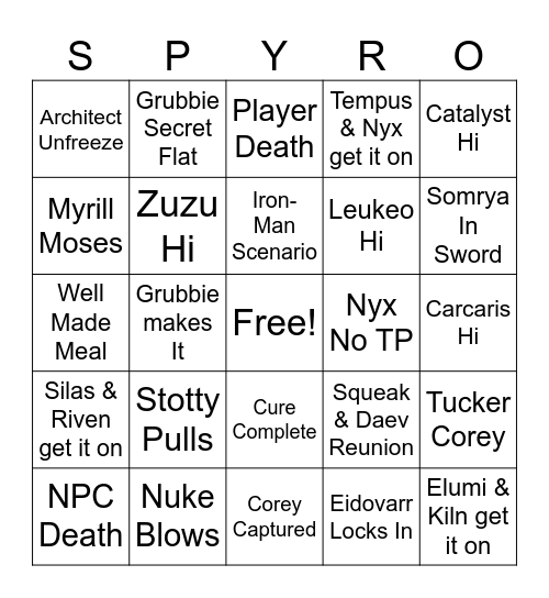 I love bingo so freaking much oh my goodness Bingo Card