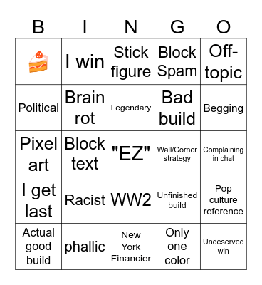 Build Battle Bingo Card