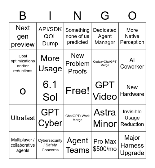 DevDay Bingo Card
